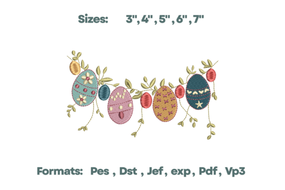 Boho Easter Egg Garland Embroidery Review