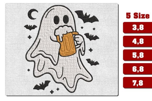 Ghost Drinking Beer Embroidery File Review